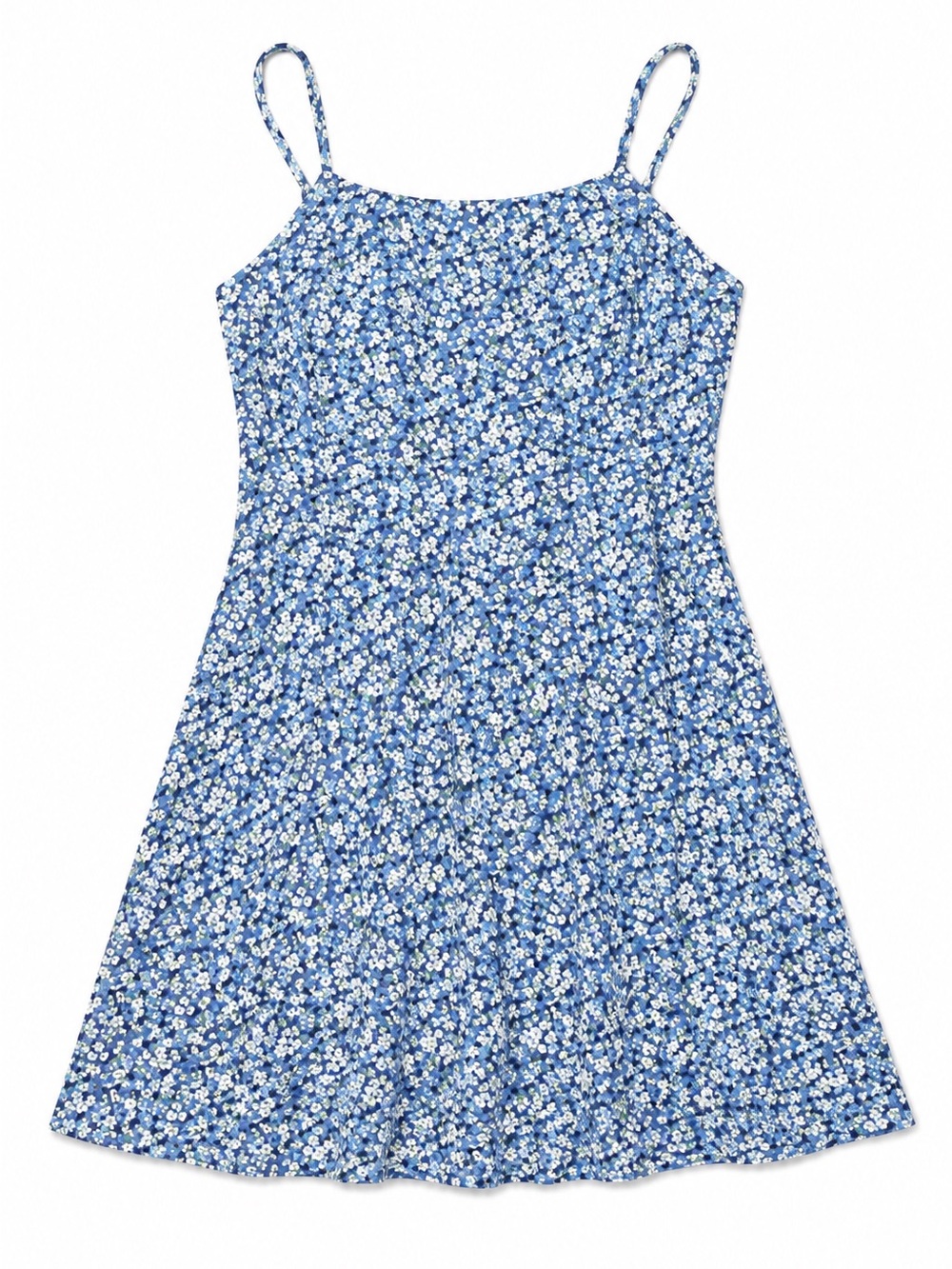 Hana Blue and White Floral Mini Dress